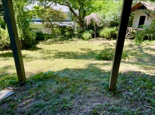 Cleared, mowed backyard after MnM Lawn Bros yard cleanup in Arlington VA